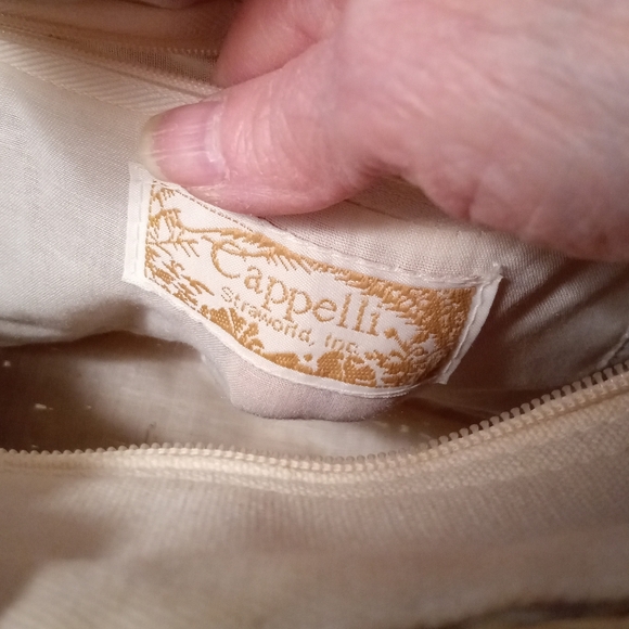 EUC Vintage Cappelli Straworld Natural Straw Purse With Embroidered Flowers - Picture 6 of 7